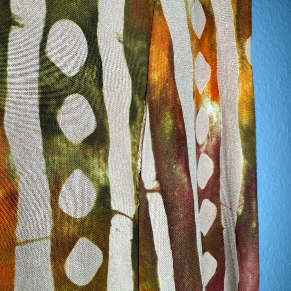 PRICE FIRM Vintage Y2K 00s Eyes of the World Tie Dye Fish Beach Boho Dress S/M - Picture 7 of 8